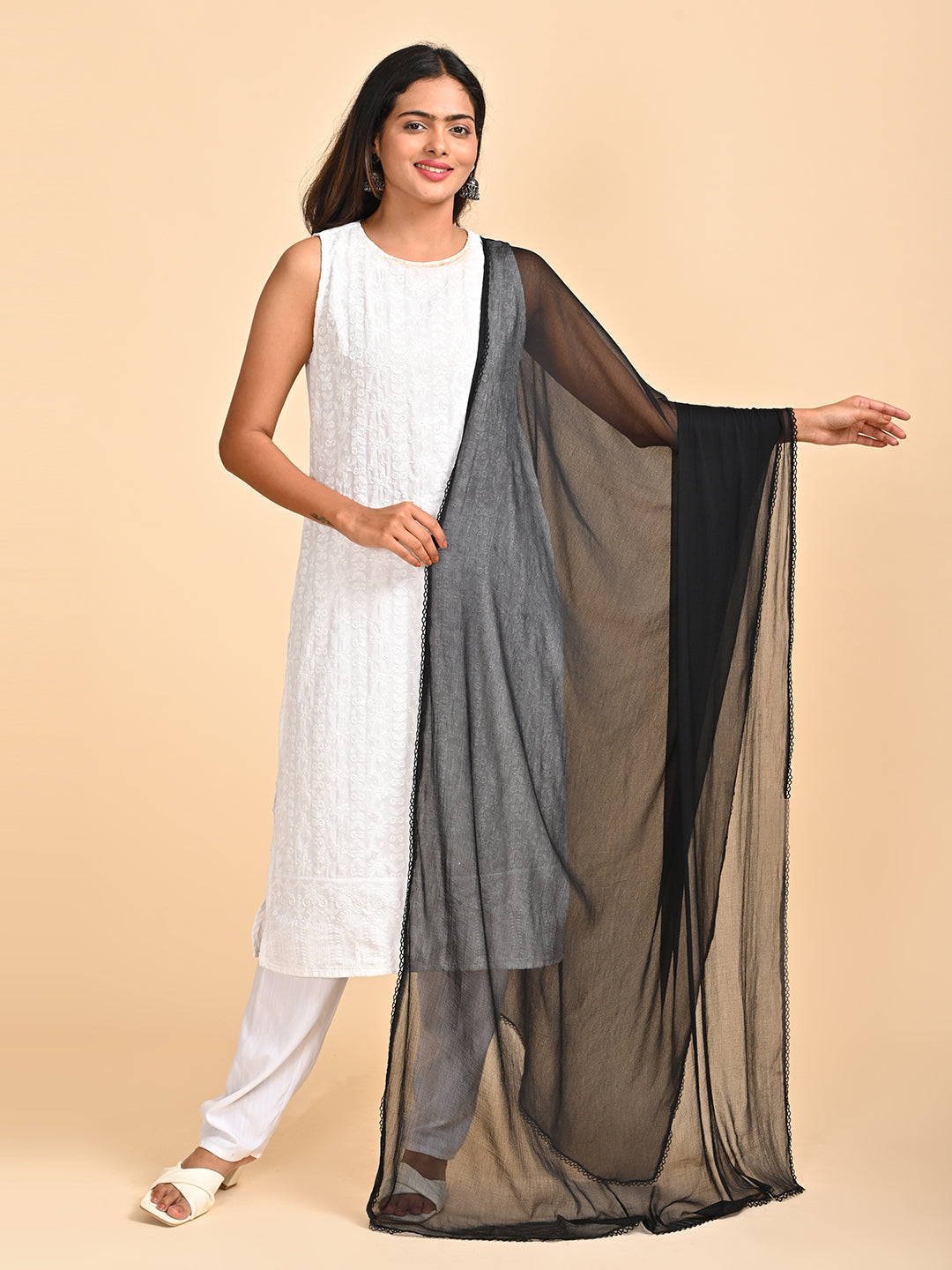 Solid Chiffon Dupatta