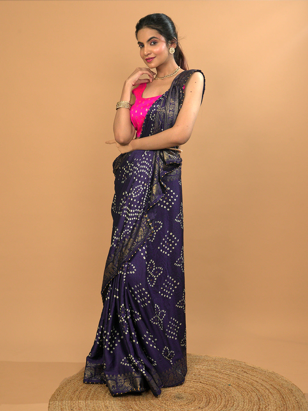 Bandhini Viscose Crepe Saree
