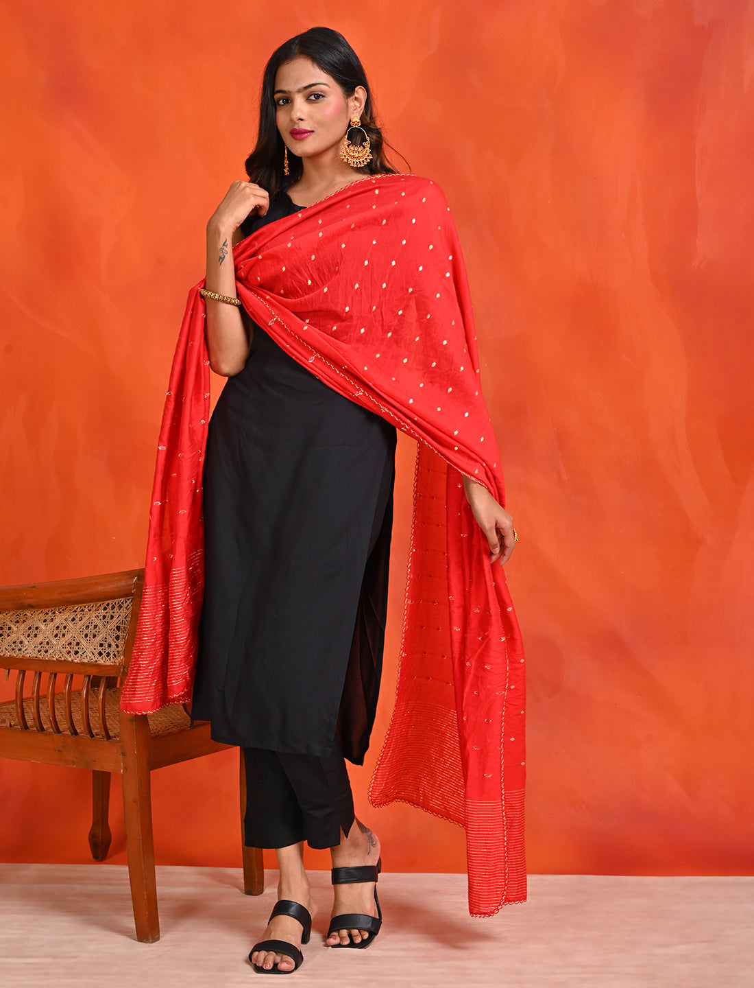Chanderi Zari weave Dupatta