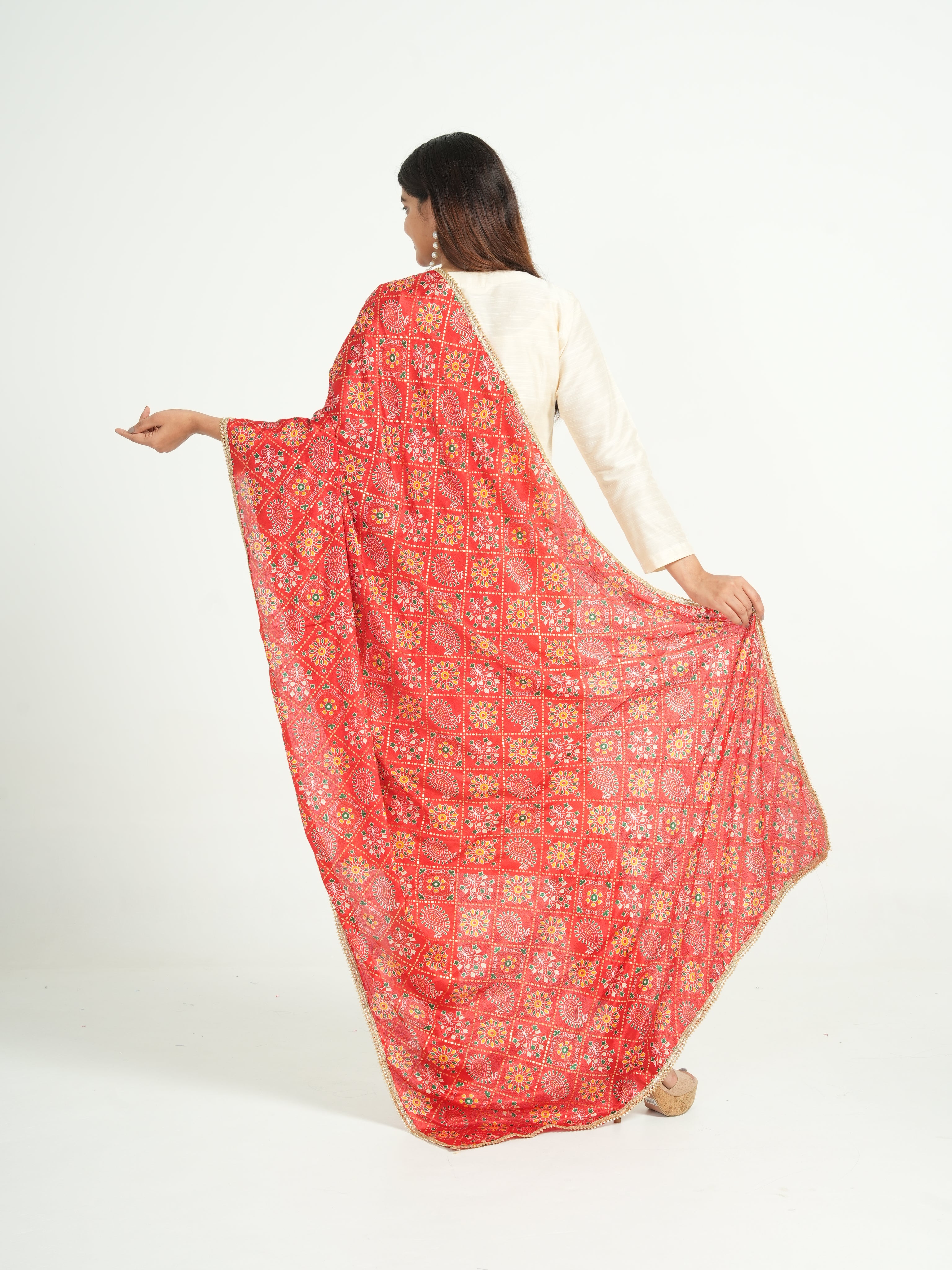 Art Silk Bandhini Dupatta