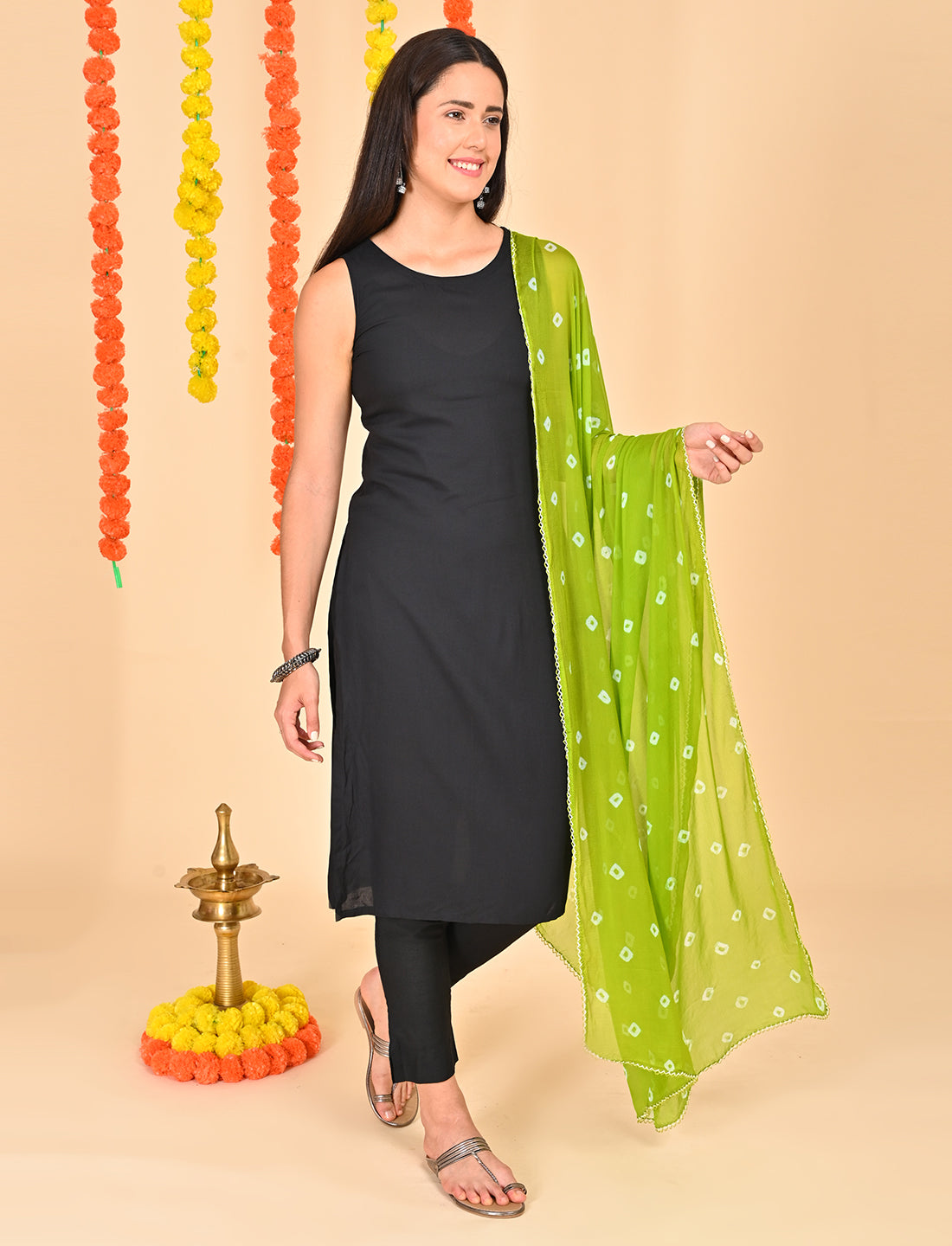 Tie-Dye Bandhej Chiffon Dupatta