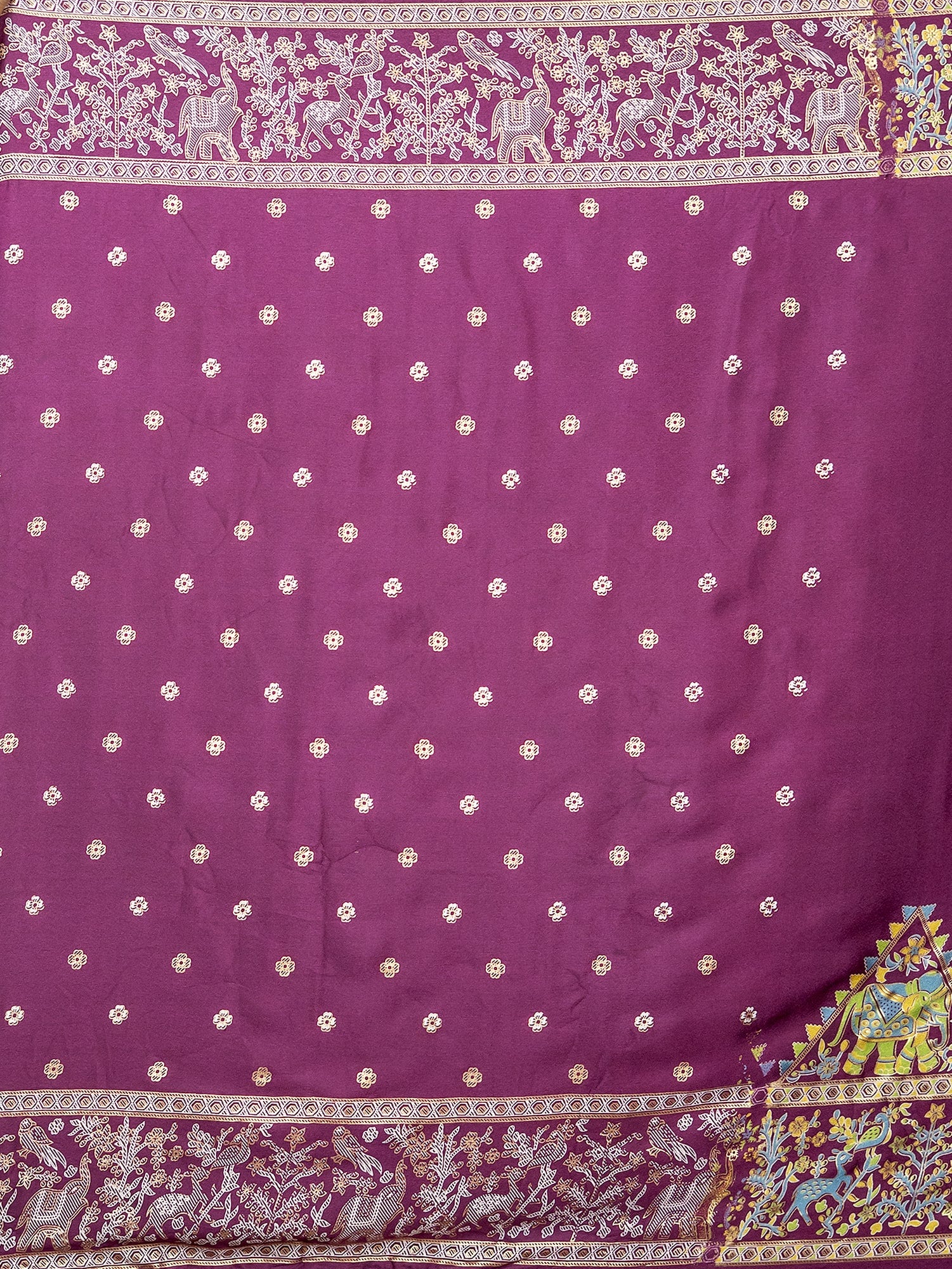 Kutch Print Crepe Saree