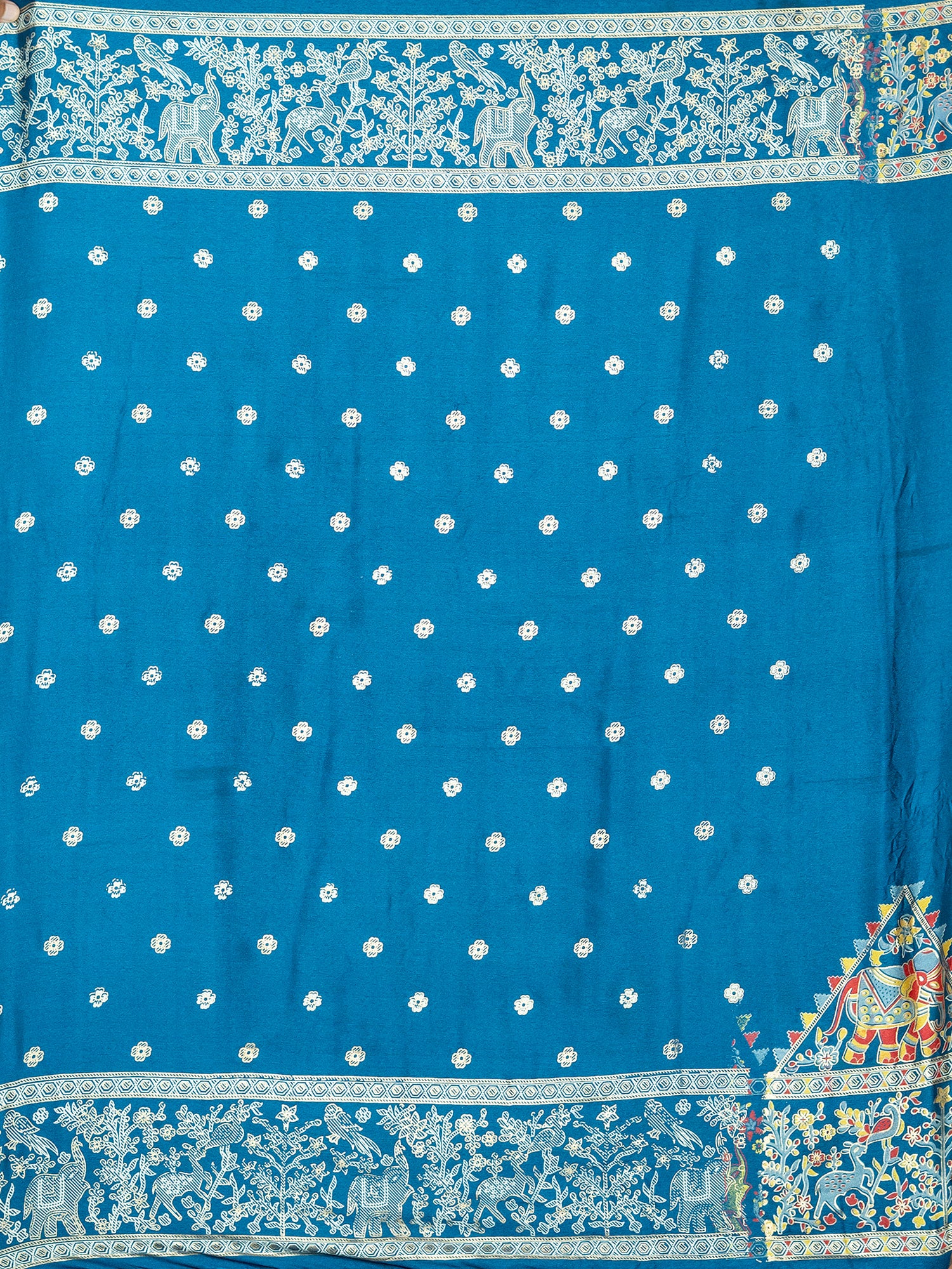 Kutch Print Crepe Saree