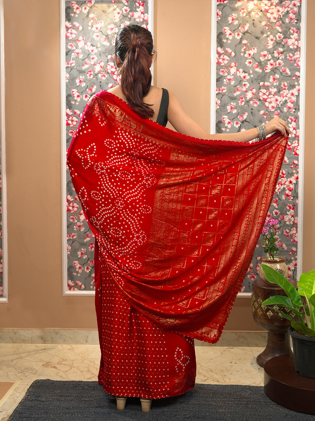 Bandhini Viscose Crepe Saree