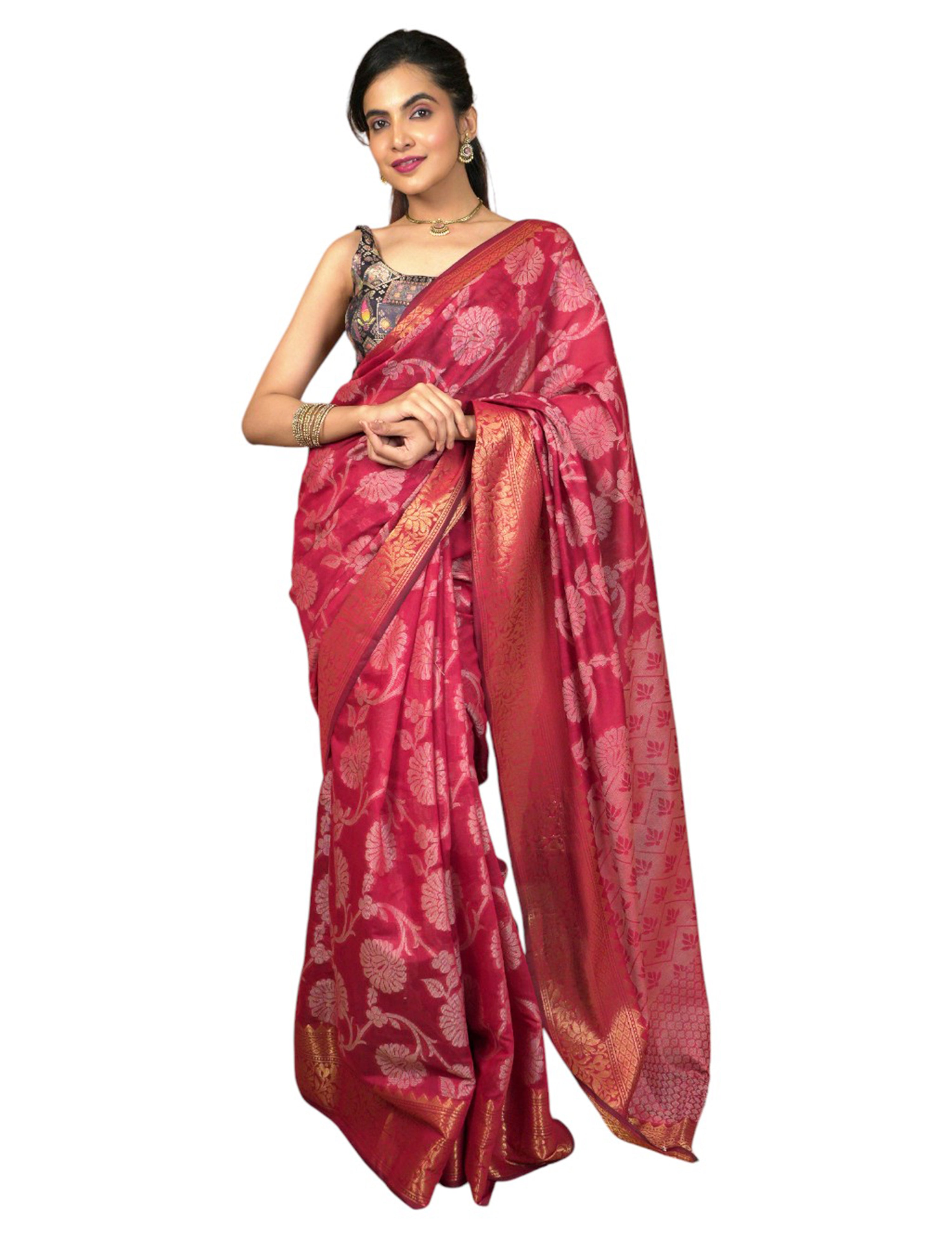 Kota Semi Cotton Geometric Saree