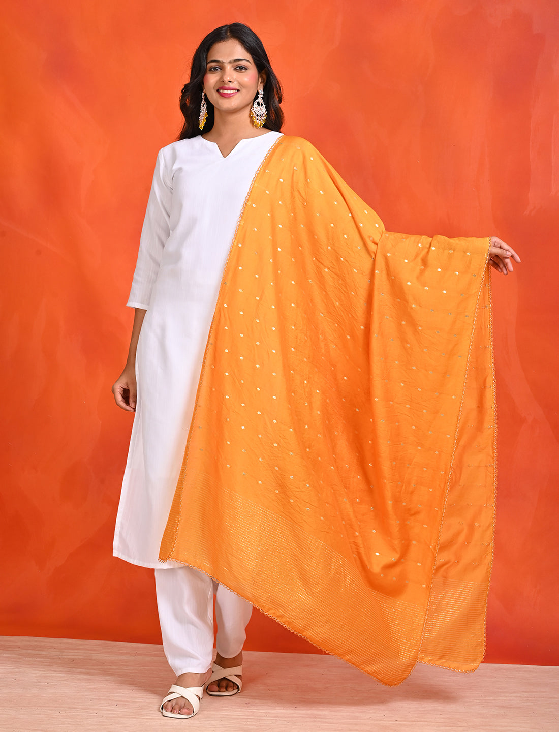 Chanderi Zari weave Dupatta