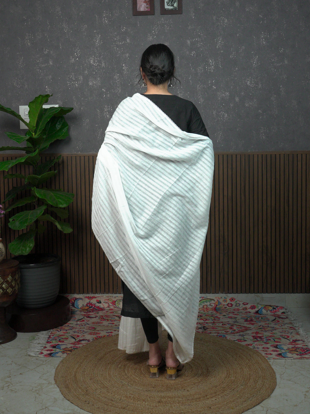 Stripe Cotton Dupatta