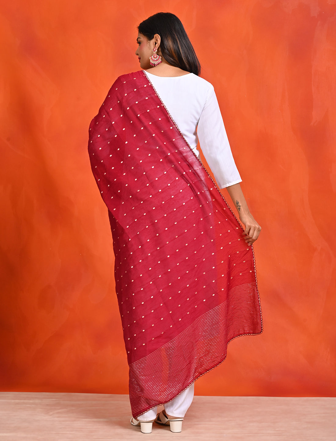 Chanderi Zari weave Dupatta