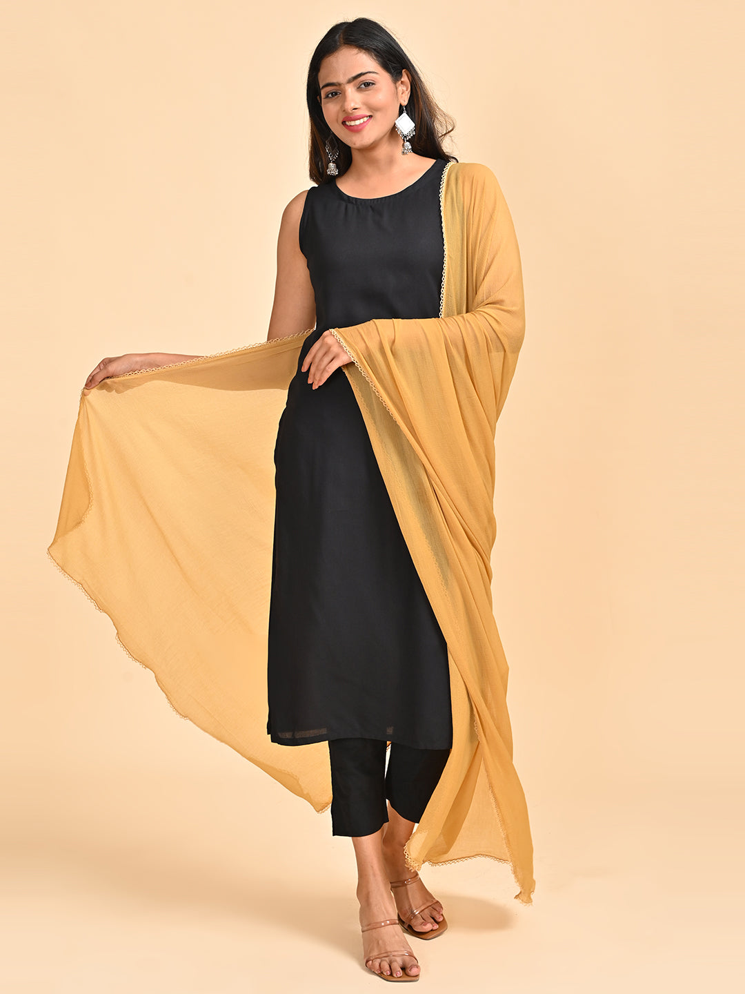 Solid Chiffon Dupatta