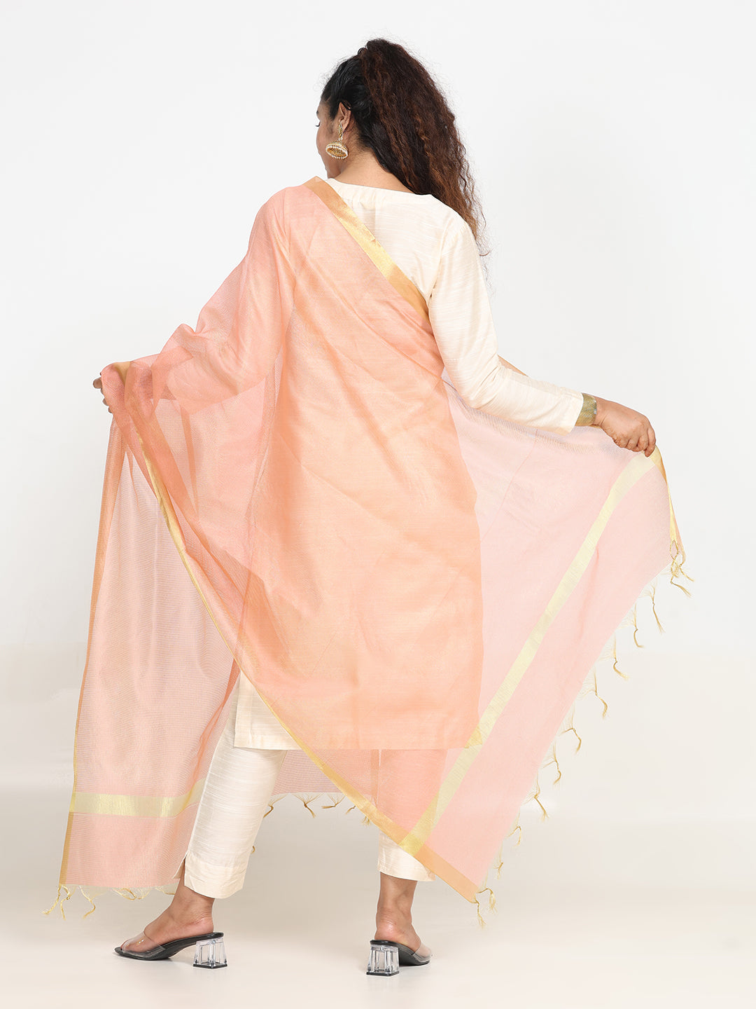 Embroidered Chanderi Dupatta