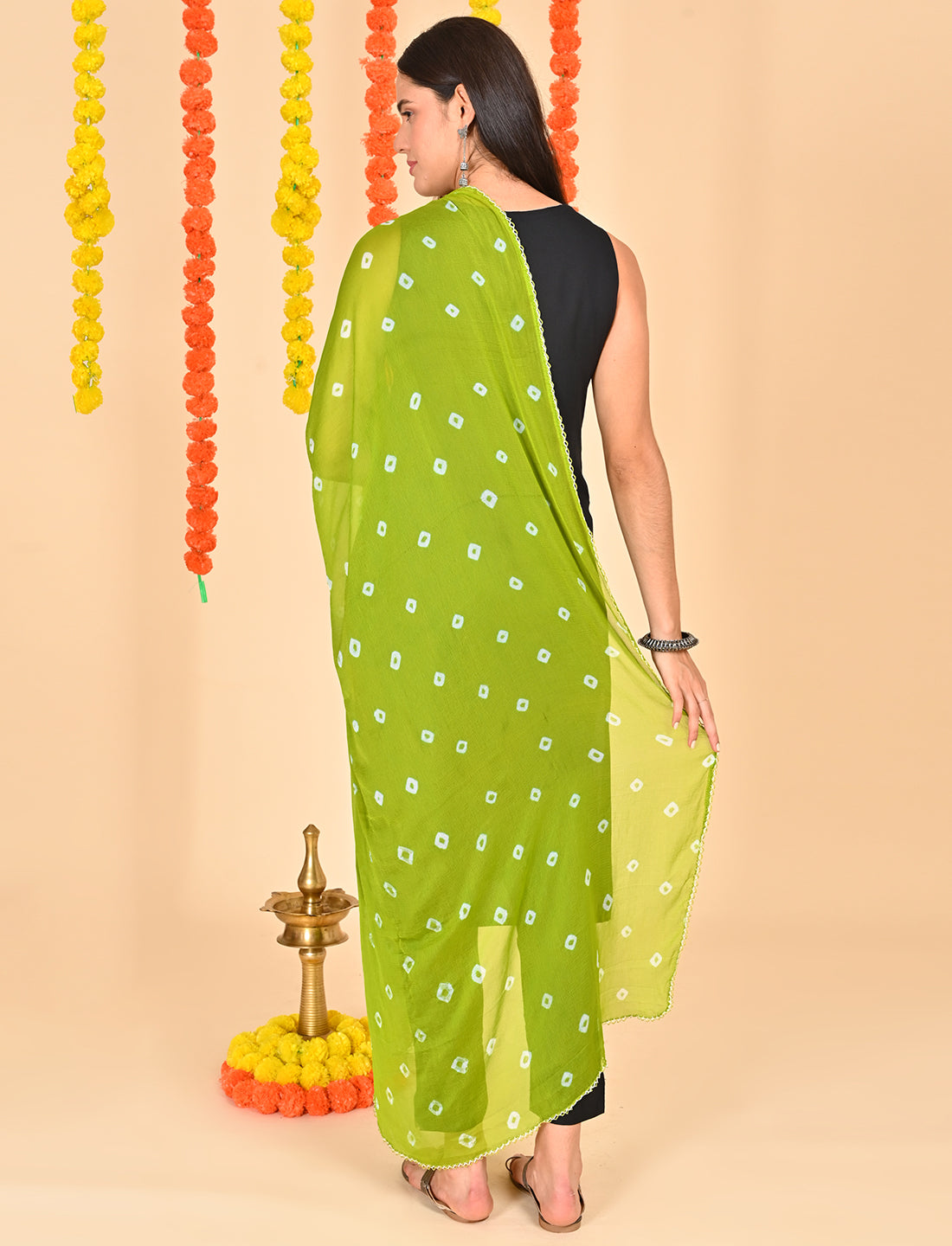 Tie-Dye Bandhej Chiffon Dupatta