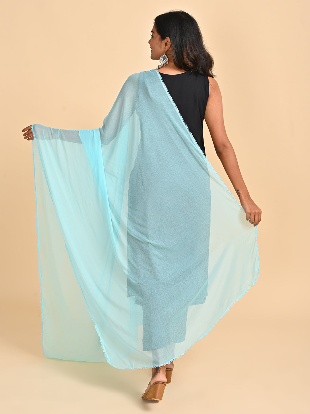 Solid Chiffon Dupatta