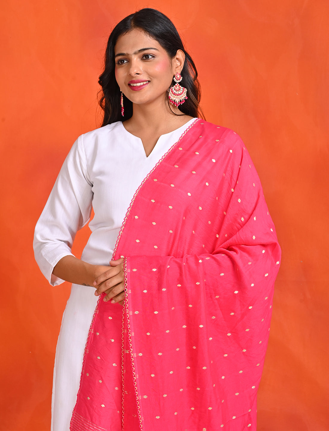 Chanderi Zari weave Dupatta