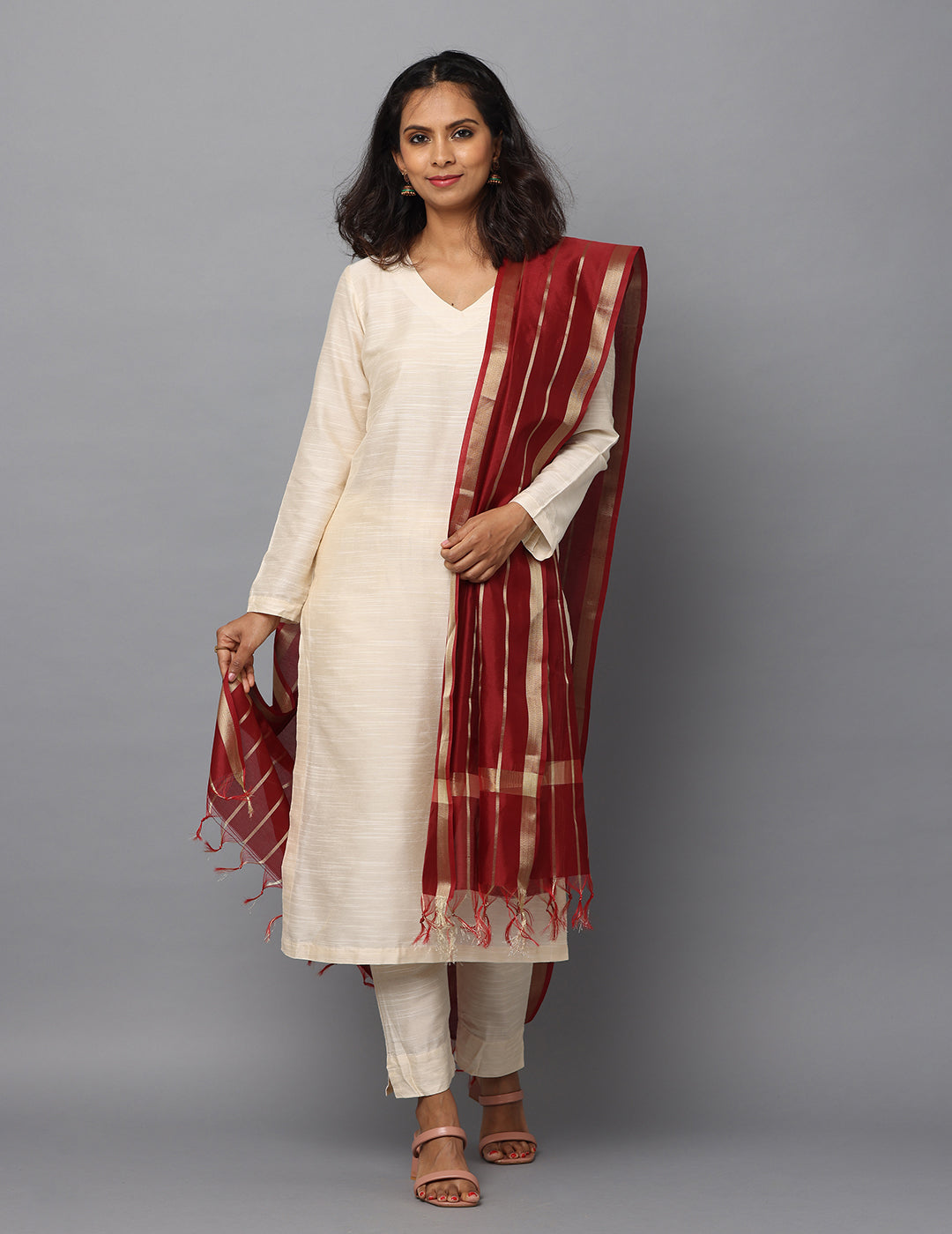 Banarasi Silk Stripe Dupatta