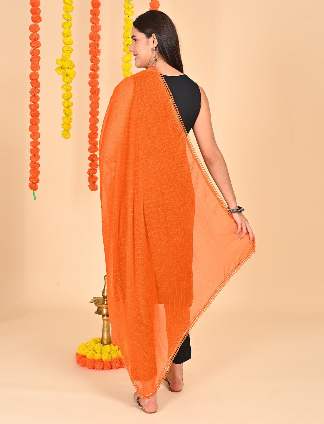 Ditsy Dots Chiffon Dupatta