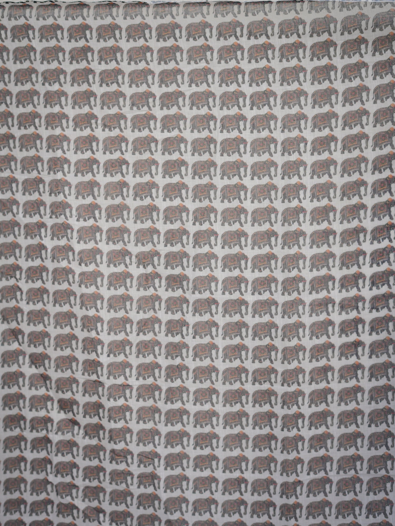 Cotton Linen Block Print Saree