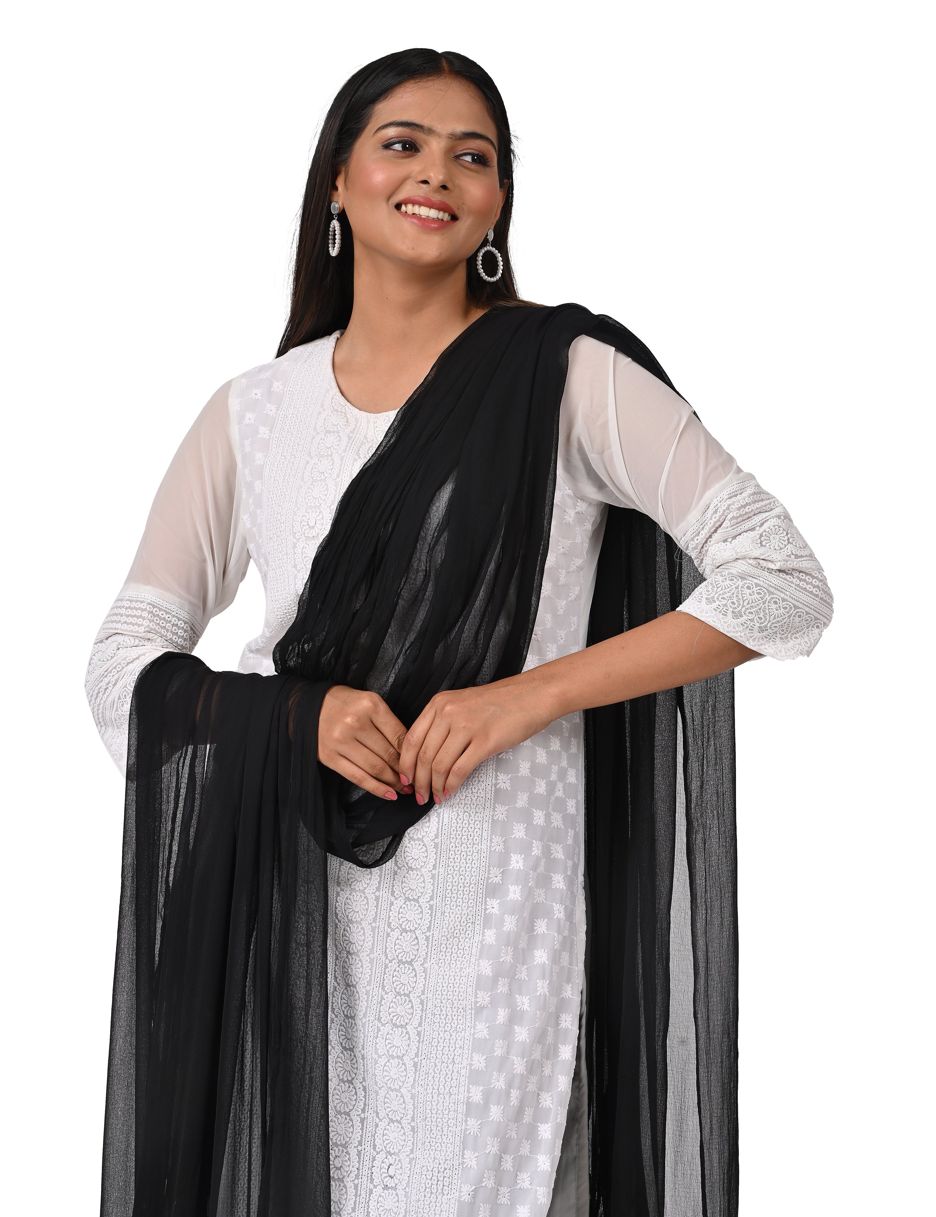 Solid Chiffon Dupatta