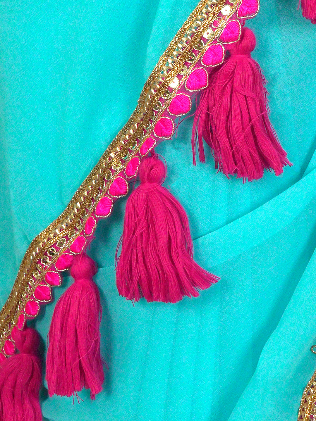 Solid Georgette Saree