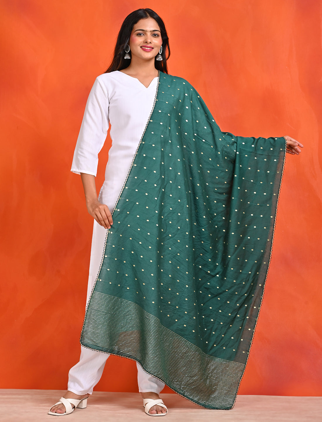 Chanderi Zari weave Dupatta