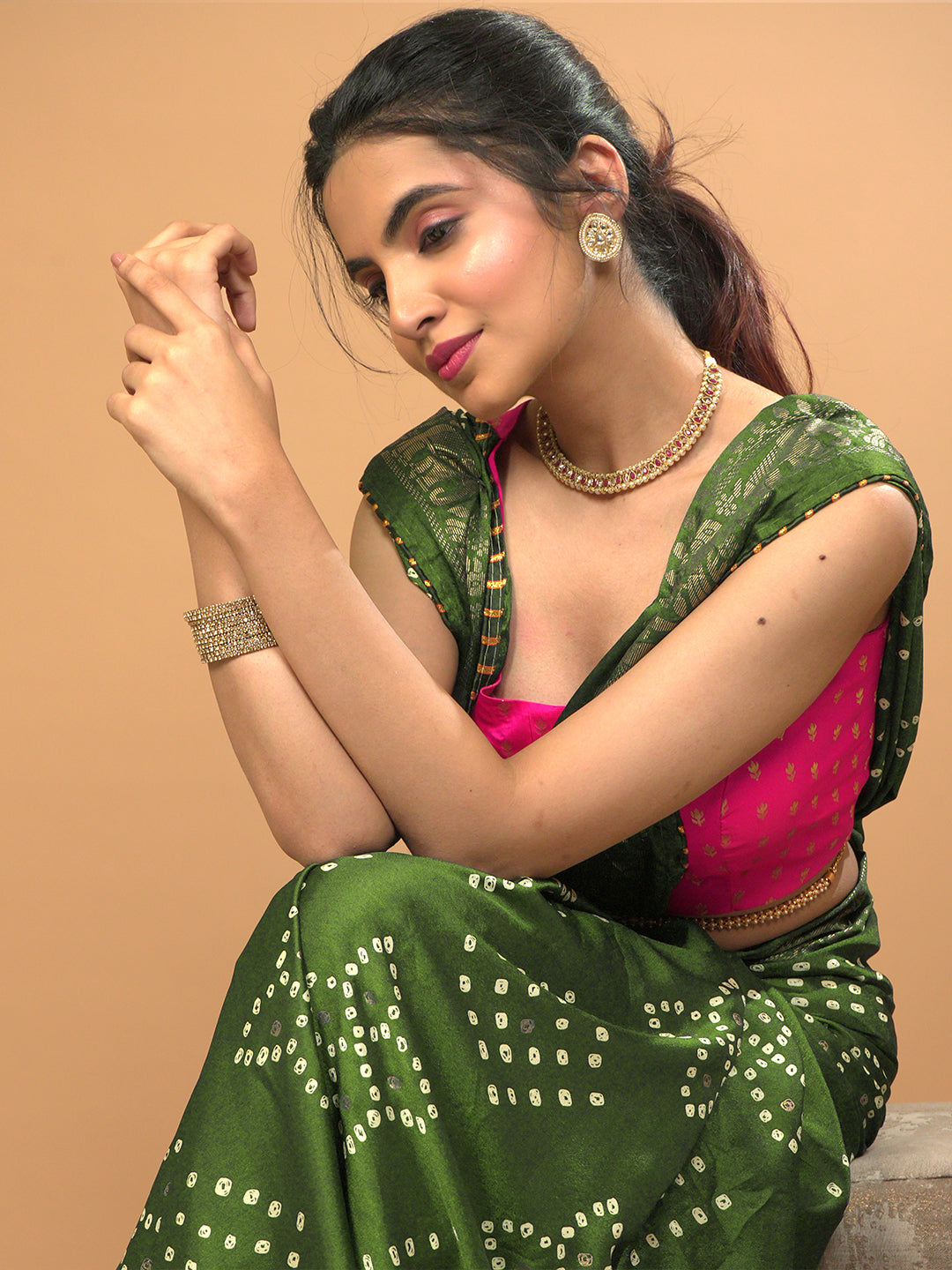 Bandhini Viscose Crepe Saree