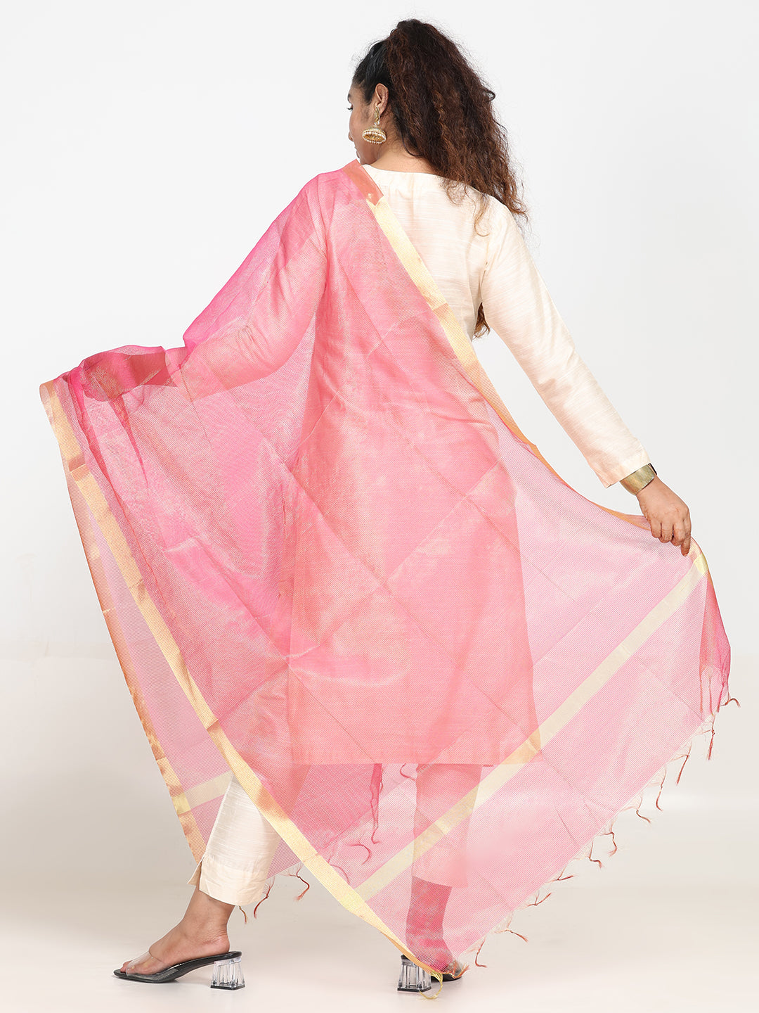 Chanderi Cotton Checkered Dupatta