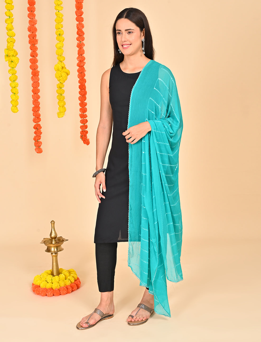 Chiffon Stripe Dupatta