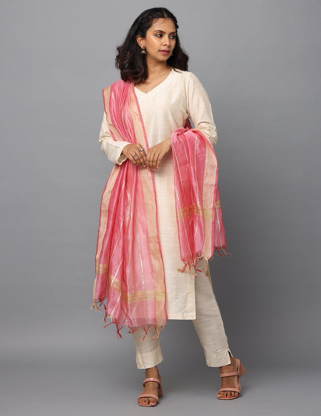 Chanderi Zari weave Dupatta