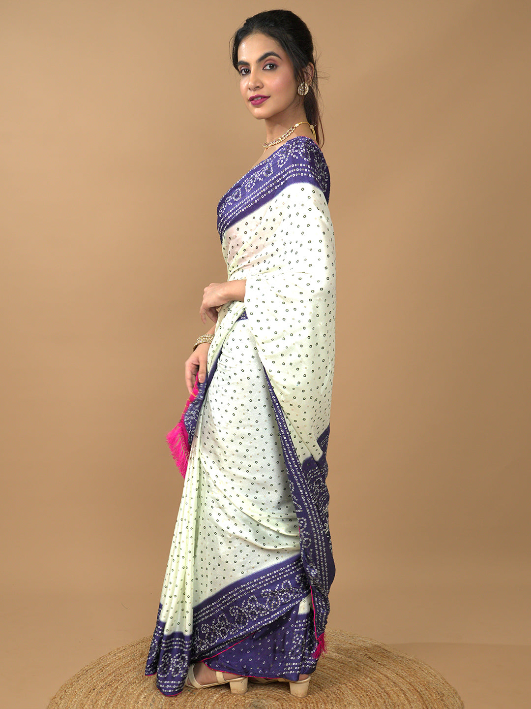 Bandhini Tie & Dye Crepe Saree