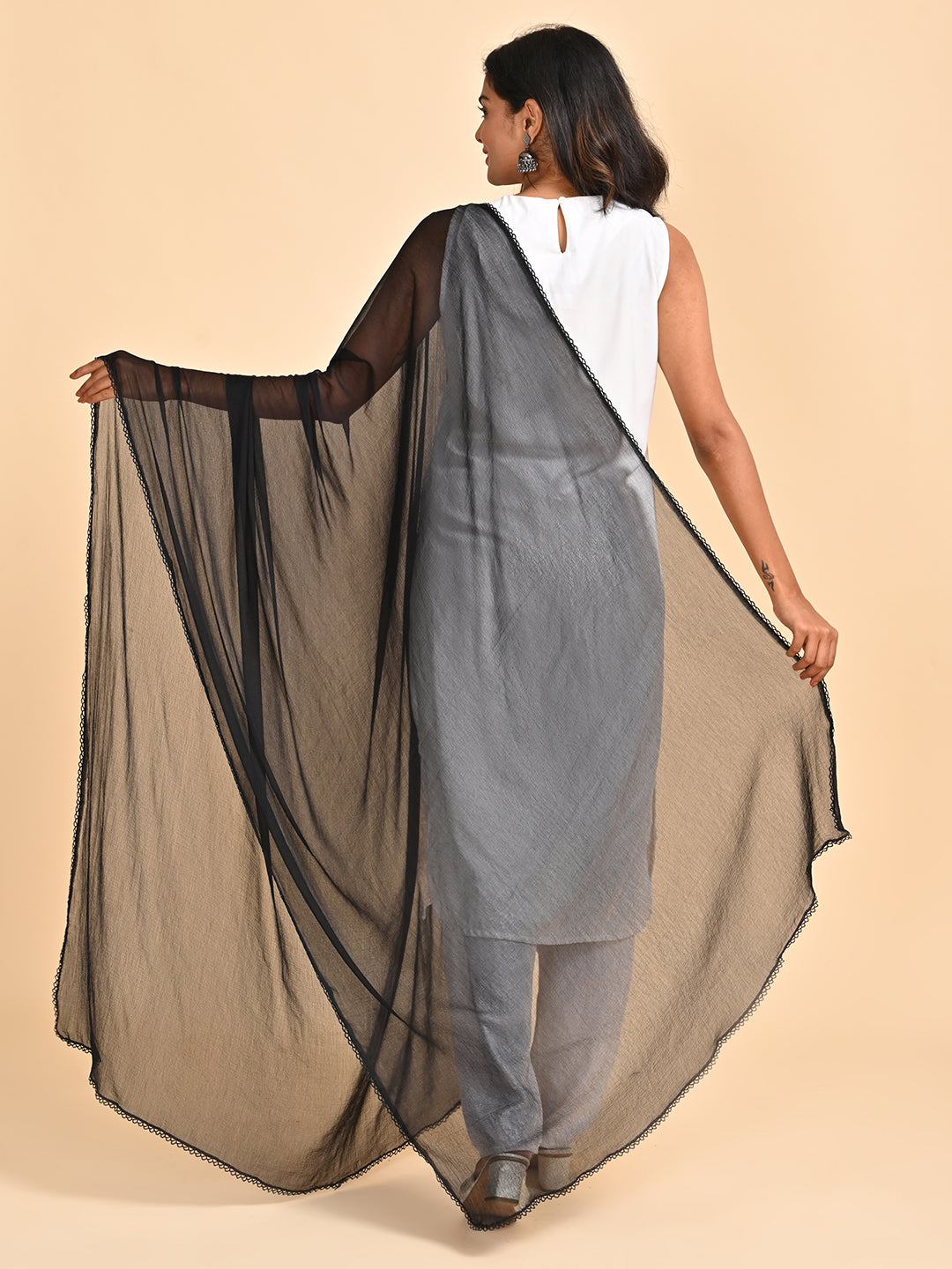 Solid Chiffon Dupatta