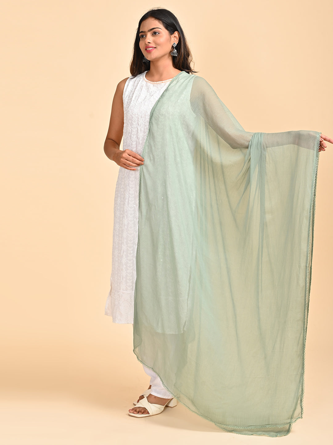 Solid Chiffon Dupatta