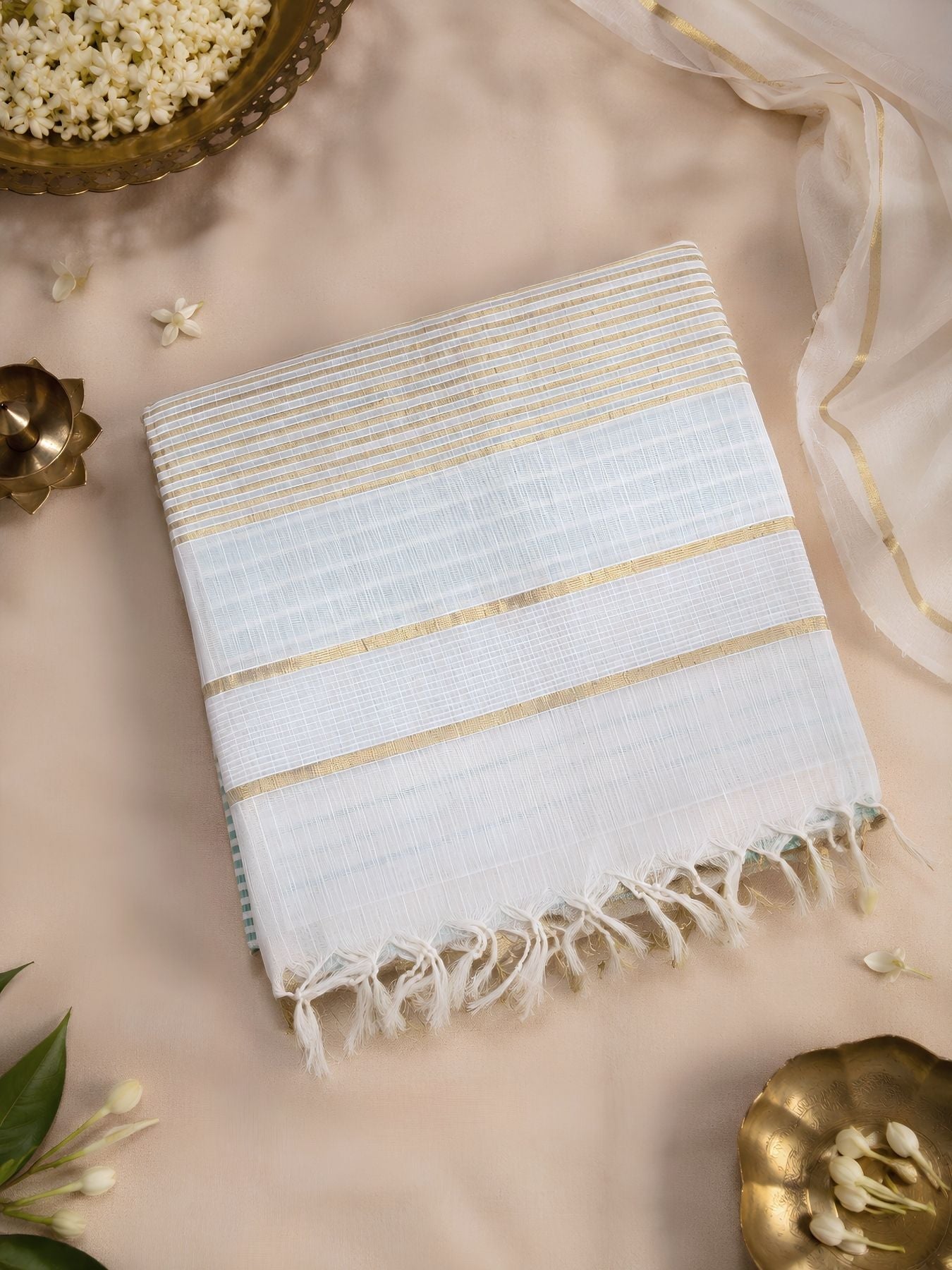 Striped Negamam Cotton Saree