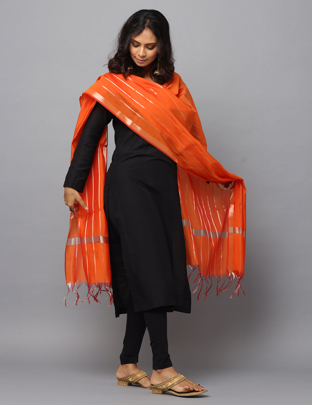 Banarasi Silk Stripe Dupatta