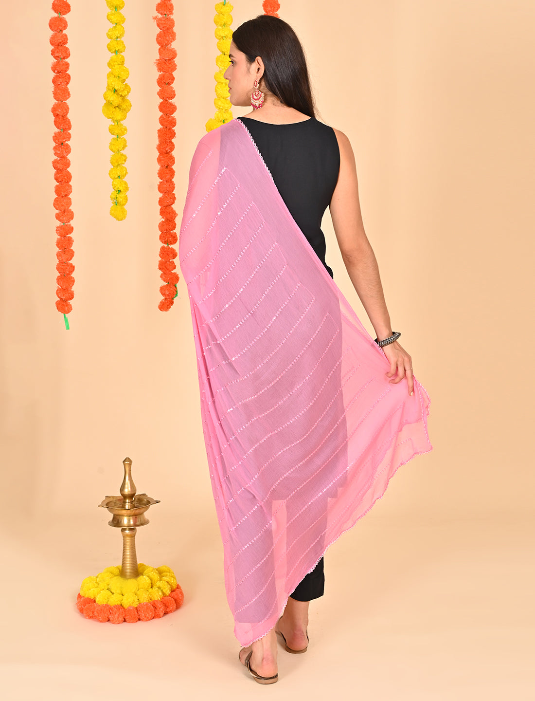Chiffon Stripe Dupatta