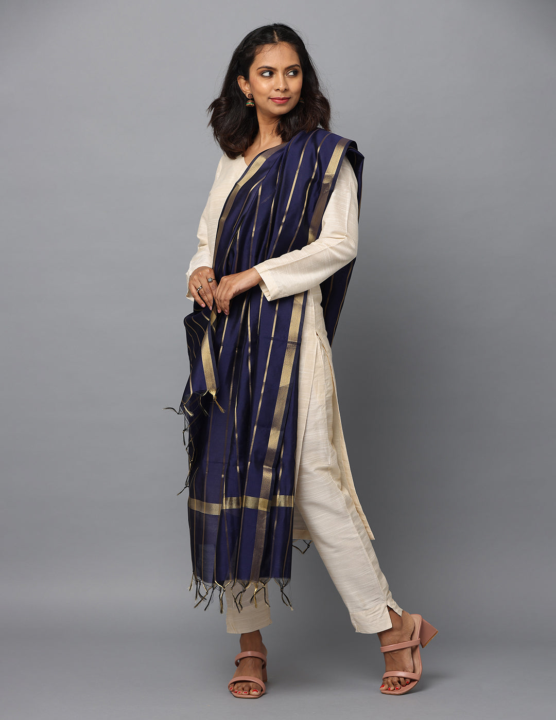 Banarasi Silk Stripe Dupatta