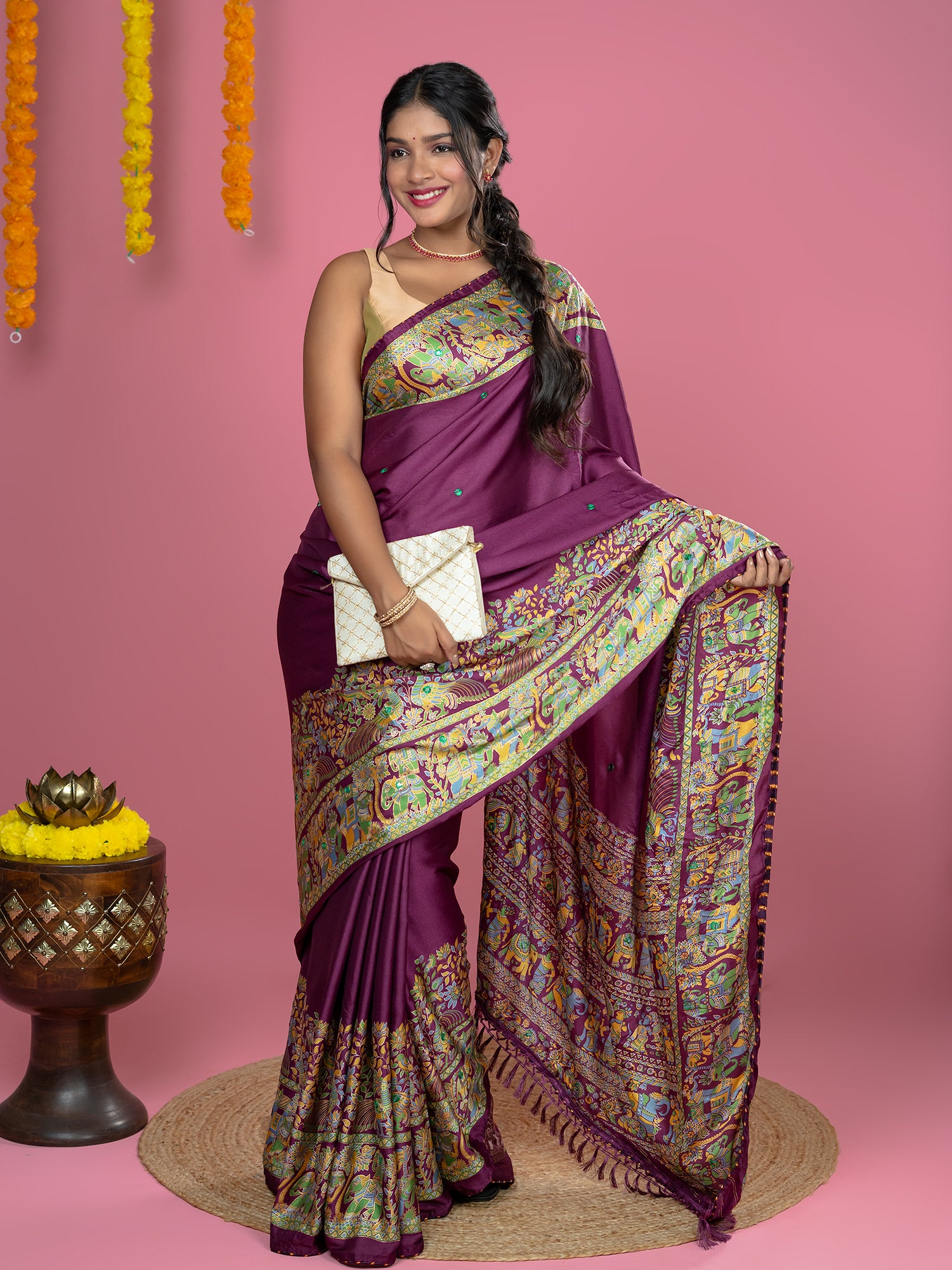 Kutch Print Crepe Saree