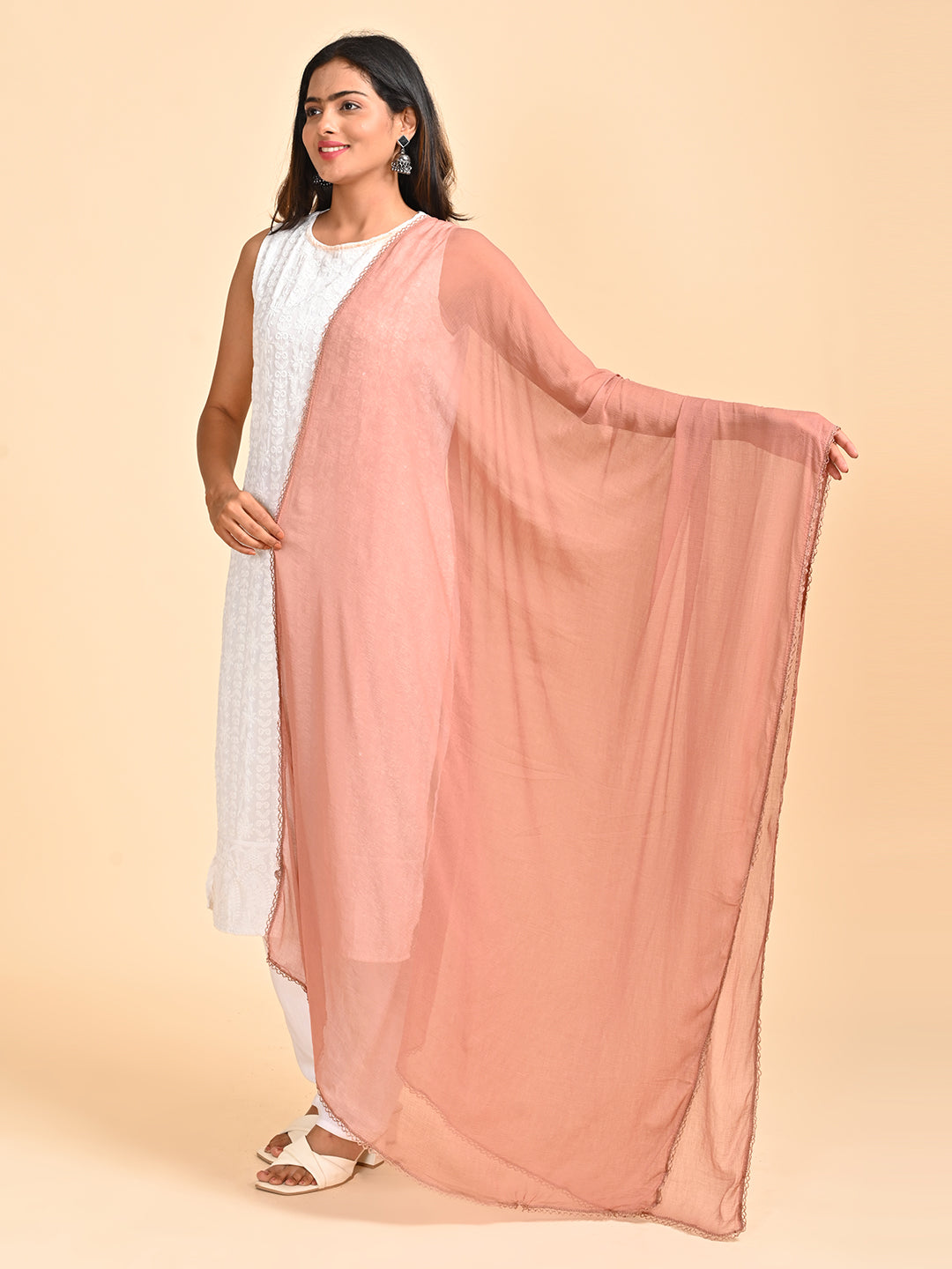Solid Chiffon Dupatta
