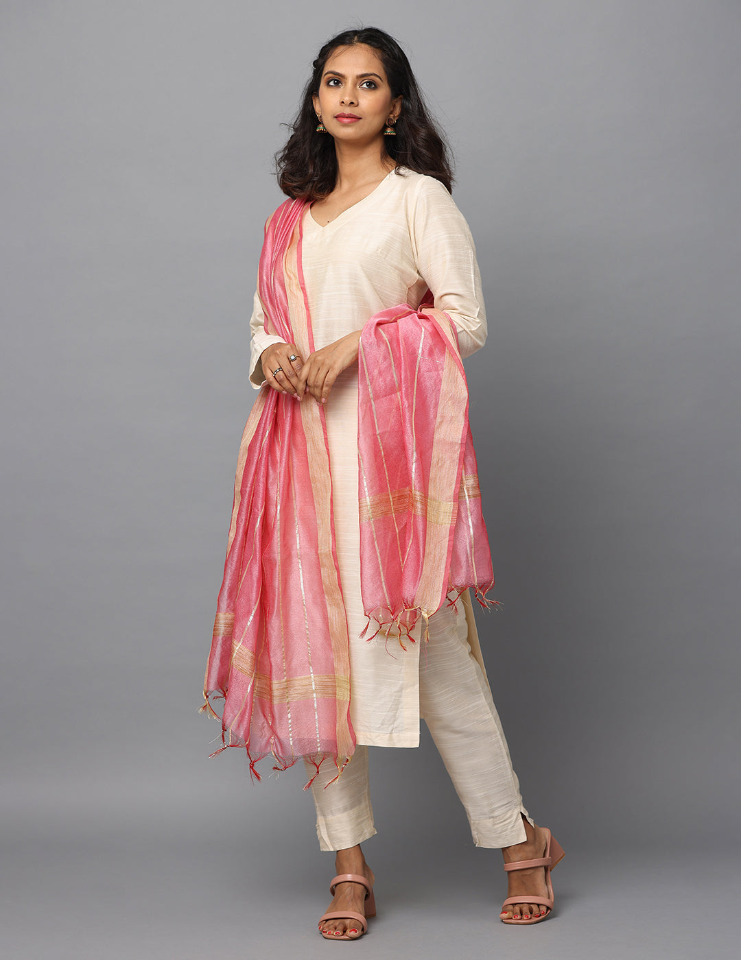 Chanderi Zari weave Dupatta