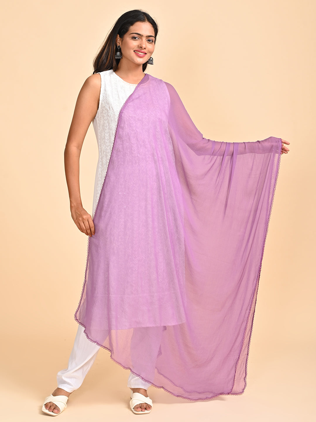 Solid Chiffon Dupatta