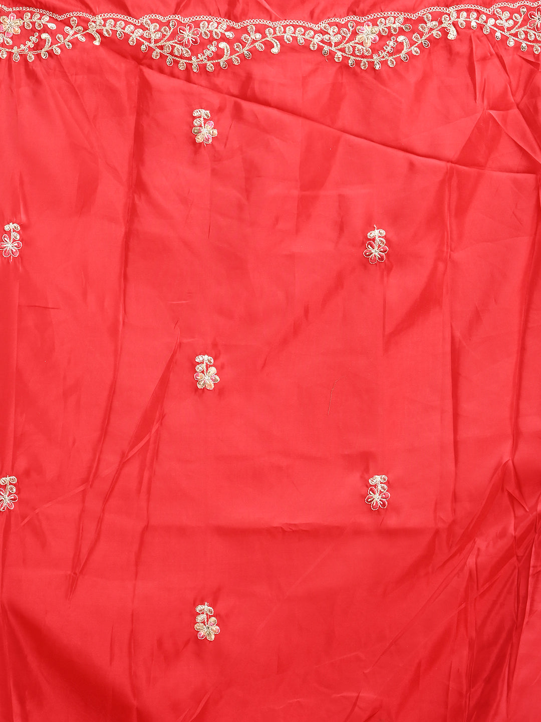 Embroidered Zardozi Crepe Silk Saree