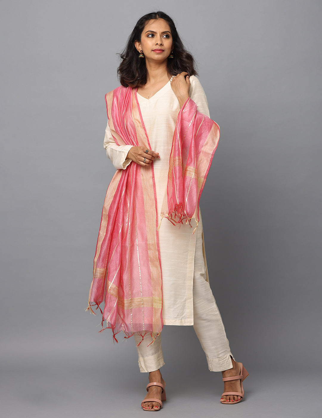 Chanderi Zari weave Dupatta