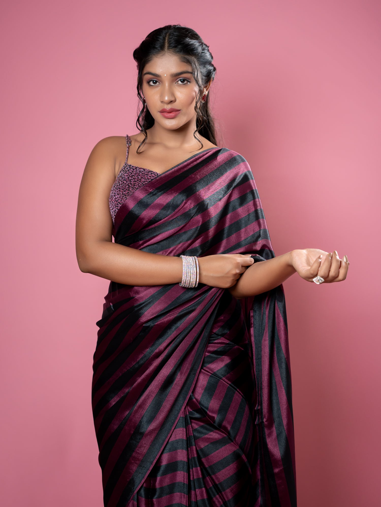 Ready To Wear Satin Saree