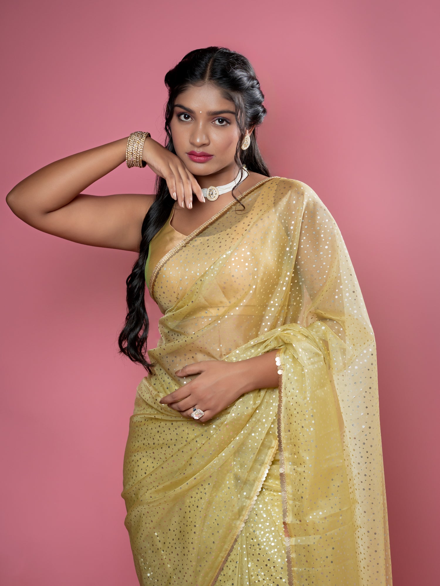 Olive Ready to Wear Party Saree