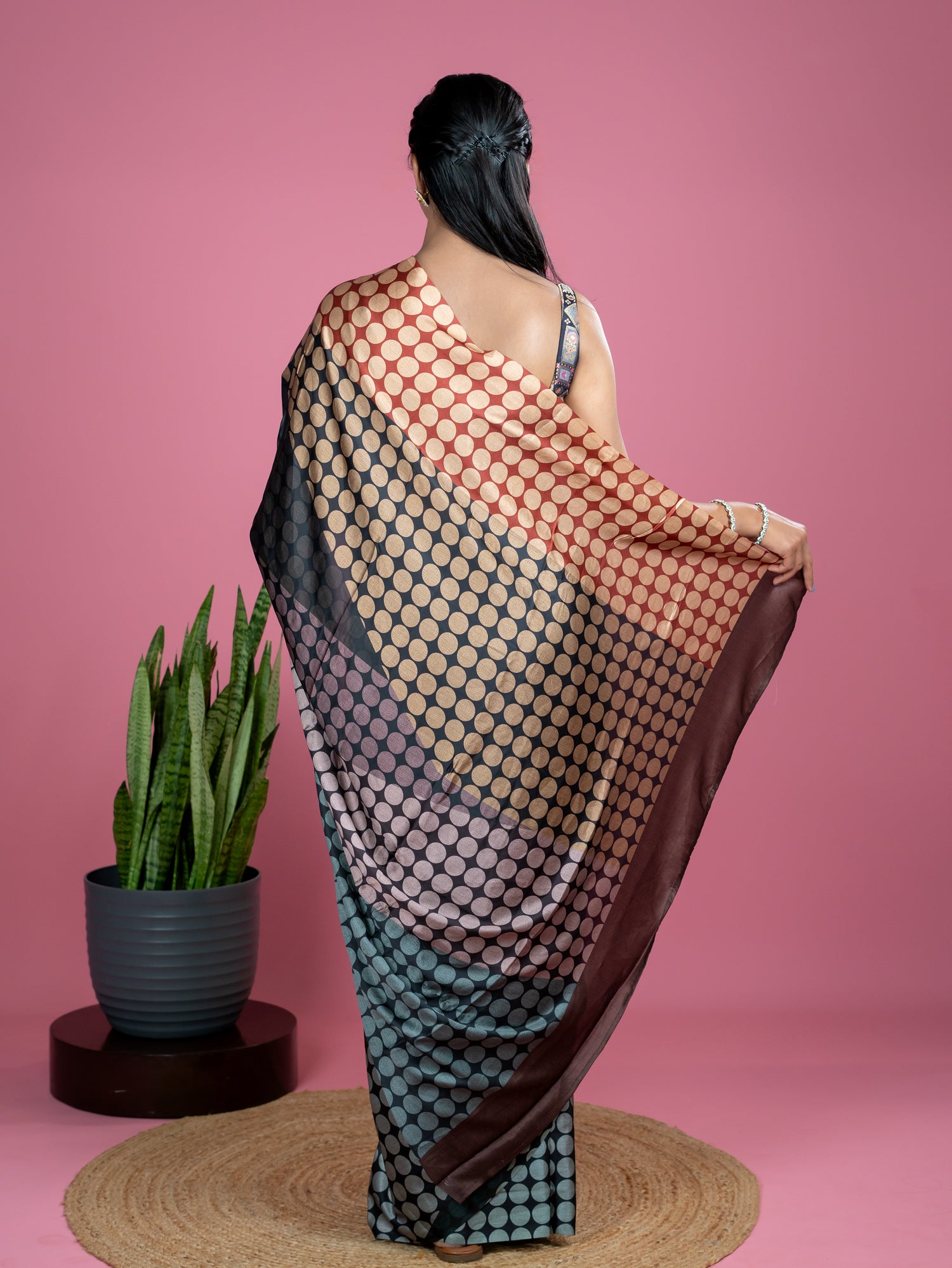 Multicolored Ready to Wear Party Saree