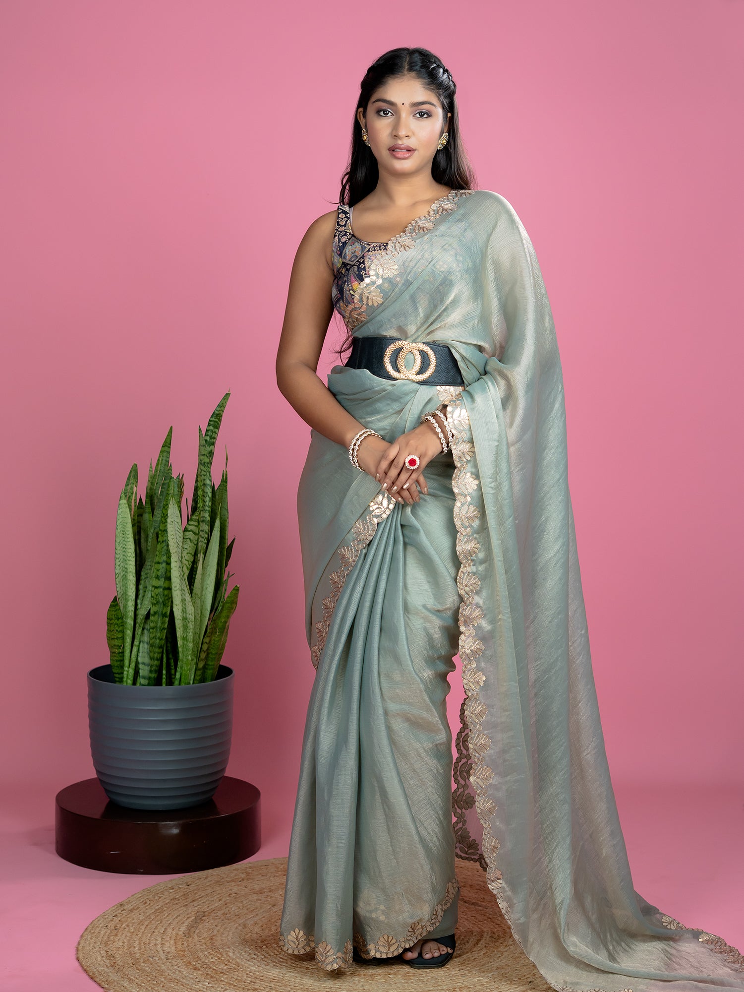 Pista Ready to Wear Party Saree
