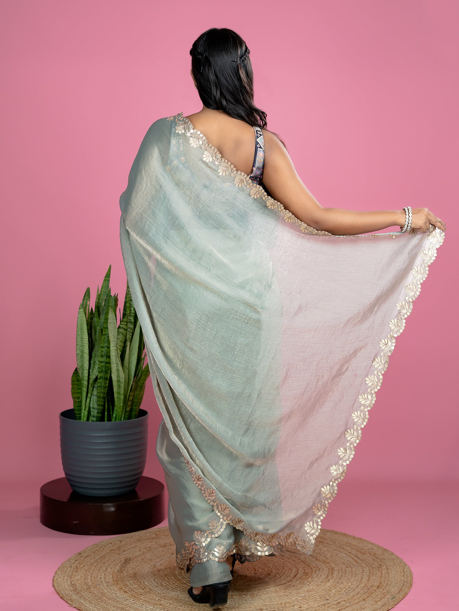Pista Ready to Wear Party Saree