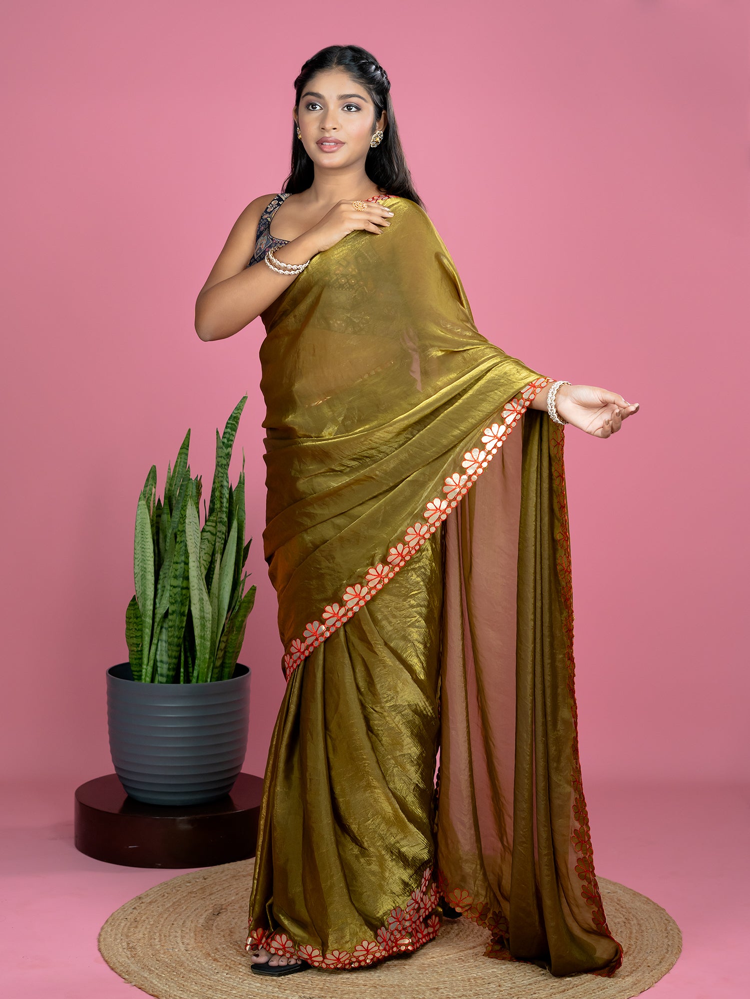 Olive Ready to Wear Party Saree