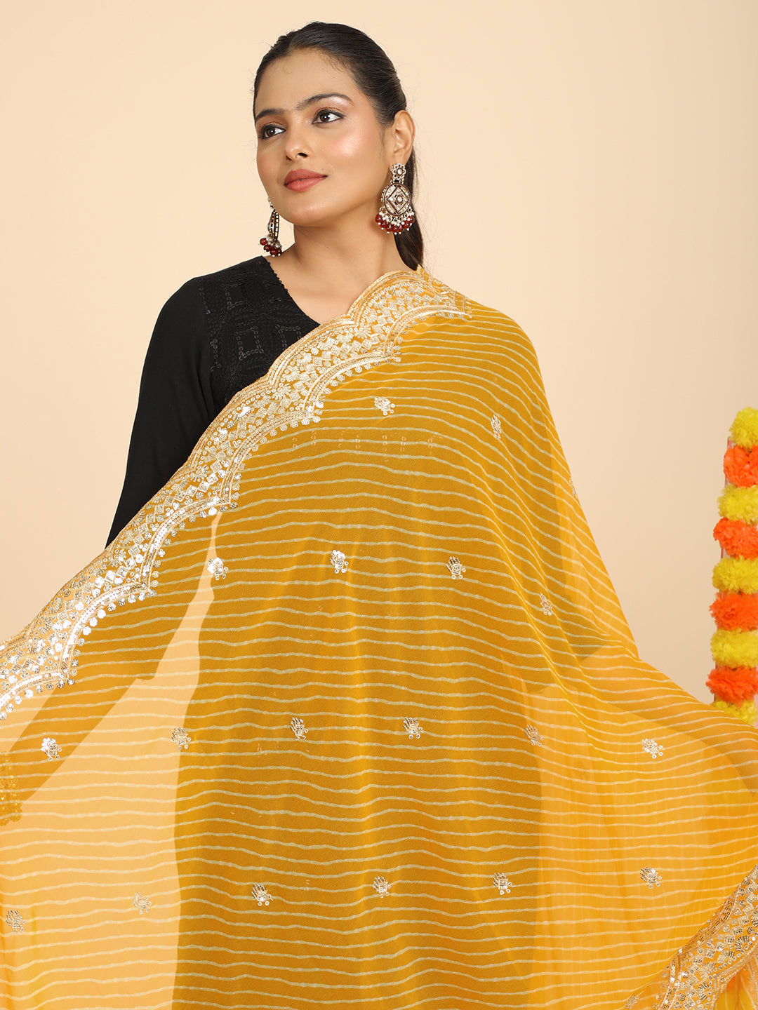 Leheriya Georgette Dupatta