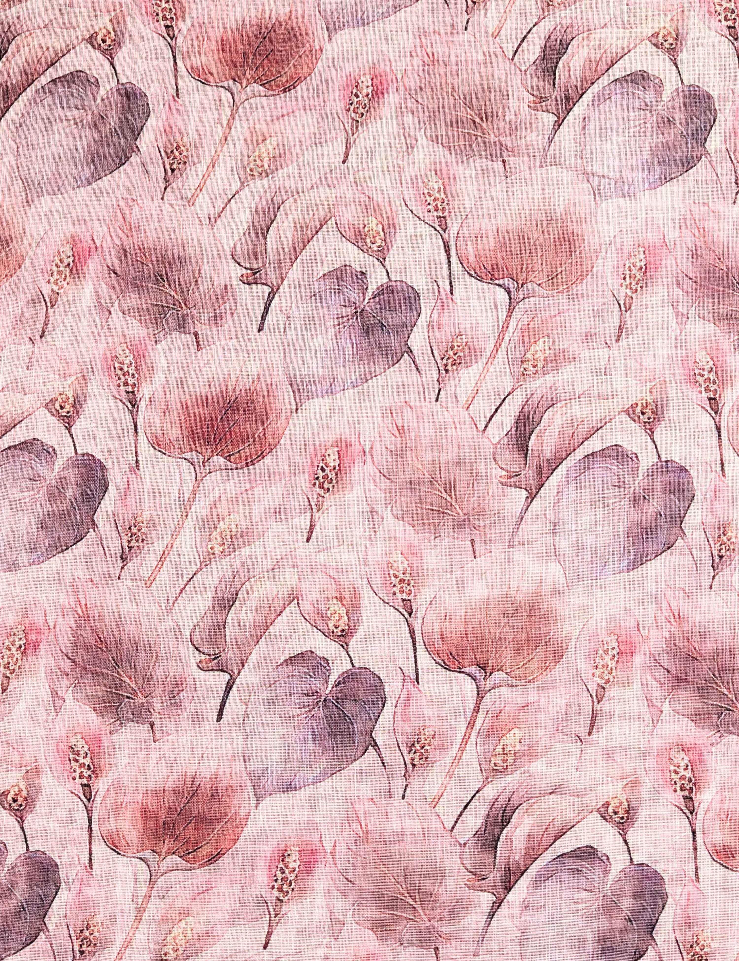 Floral Linen Blend Saree