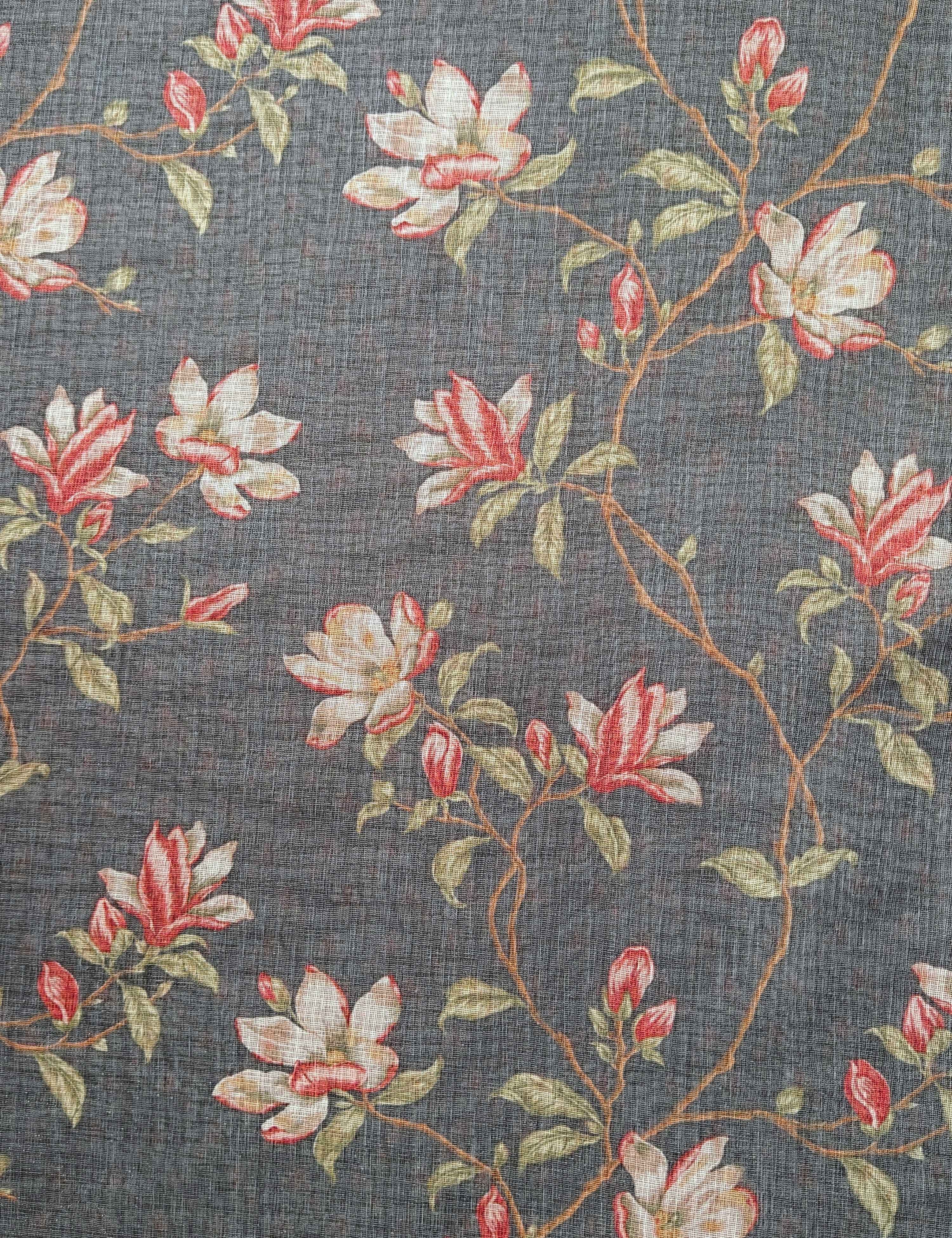 Floral Linen Blend Saree