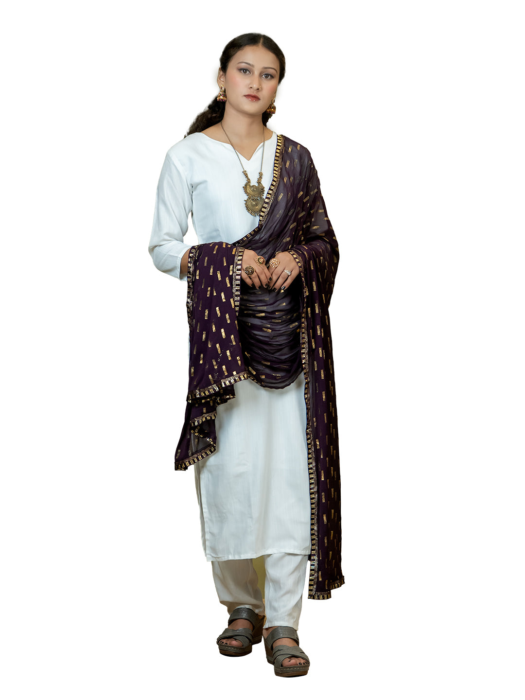 Chiffon Gold Print Dupatta